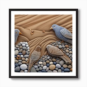 Birds In The Sand Art Print