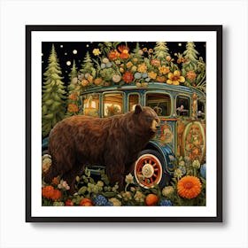 Bear In The Woods Art Print