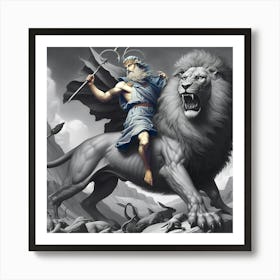 Saturn On Lion 1 Art Print