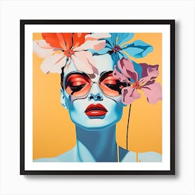 floral woman 10 Art Print