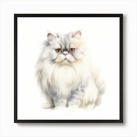 Chinchilla Persian Cat Portrait 1 Art Print