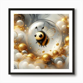 Bee In A Bubble Art Print