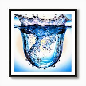 Water Splash Art Print