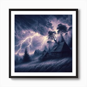 Lightning In The Sky Art Print