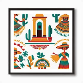 Mexican Women Art Print