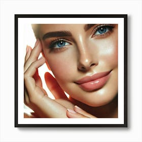 Woman With Glowing Skin Art Print