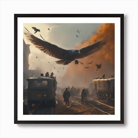 Eagle In Flight Art Print