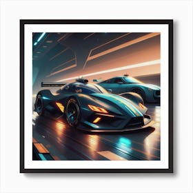 Futuristic Racing Art Print