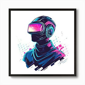 Vr Headset.Generated AI. Wall Art Print 14 Art Print