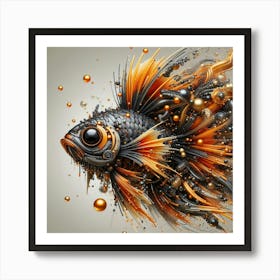 Cyborg Fish Art Print