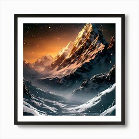 Snowy Mountains 3 Art Print