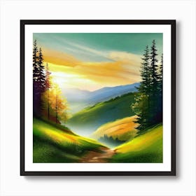 Landscape Painting 201 Art Print