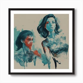 Two Women Art Print