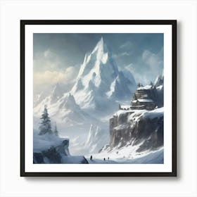 Snowy Mountains Art Print