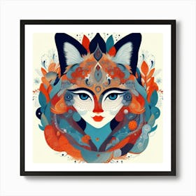 Fox art Art Print