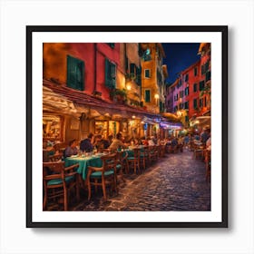 Florence, Italy At Night Art Print