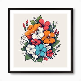 Bouquet Of Flowers Art Print