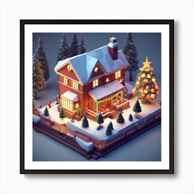 Christmas House 108 Art Print