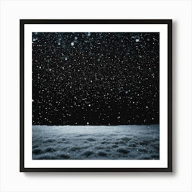 Snow Falling Art Print