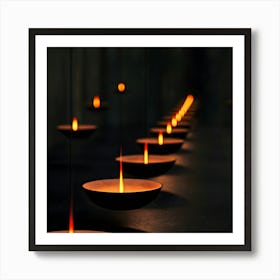 Candlelight In The Dark Art Print