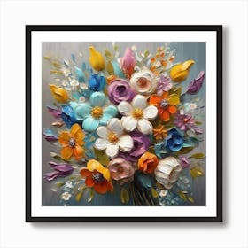 Bouquet Of Flowers Art Print