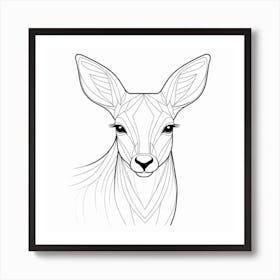 Deer Head 1 Art Print