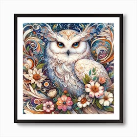 A Snowy Owl 3 Art Print