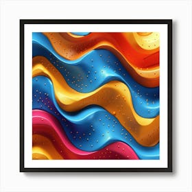 Abstract Wave Pattern 1 Art Print