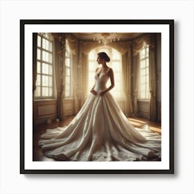 Bride In A Wedding Dress 2 Art Print