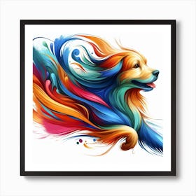 Colorful Dog Art Print