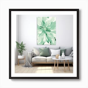 Green Flower 1 Art Print