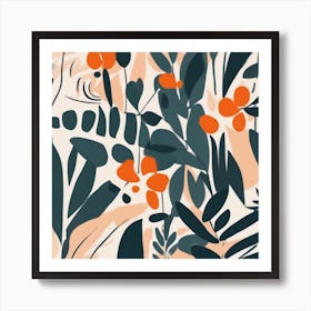 Matisse Inspired Abstract Botanical 2 Art Print