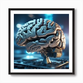 Artificial Intelligence Brain 38 Art Print