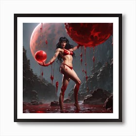 Blood Woman Art Print