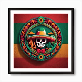 Mexican Skull 95 Art Print