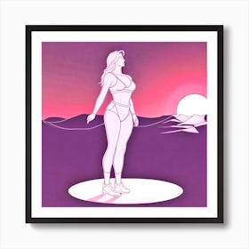 Woman In A Bikini 3 Art Print