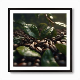 Coffee Beans - Coffee Stock Videos & Royalty-Free Footage 4 Art Print