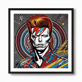David Bowie Ziggy Stardust Fantasy Poster 3 Art Print