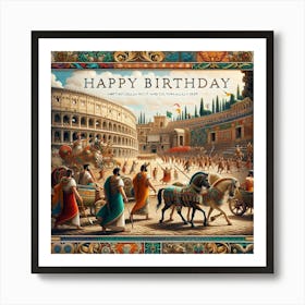 Happy Birthday Roman Art Print