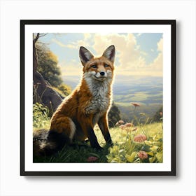 Red Fox In The Countryside Art Print