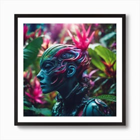 Imagination, Trippy, Synesthesia, Ultraneonenergypunk, Unique Alien Creatures With Faces That Looks (4) Art Print