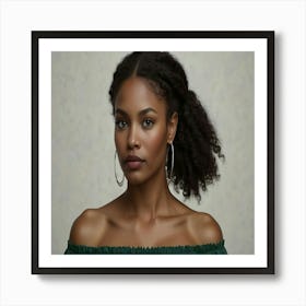 Portrait Of African American Woman 2 Art Print