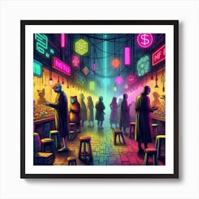 Neon City 1 Art Print