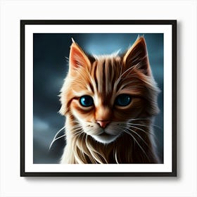 Cat With Blue Eyes 6 Art Print