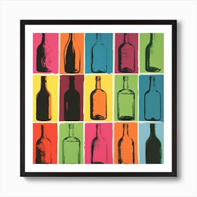 Bottles Pop Art 4 Art Print