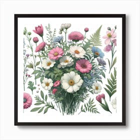 Bouquet of flowers 1 Art Print