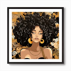 Afro Girl 13 Art Print