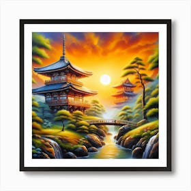 Japanese Pagoda Art Print