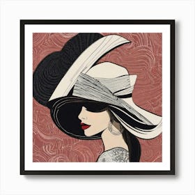 Lady In A Hat 4 Art Print