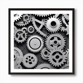 Gears Background 26 Art Print